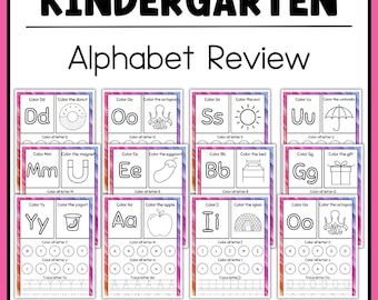 Alphabet Review Printable For Kindergarten