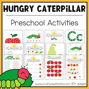 Hungry Caterpillar Preschool Sequencing Movement Game Coloring Pages Insect Printable Homeschool Curriculum Back To School Toddler