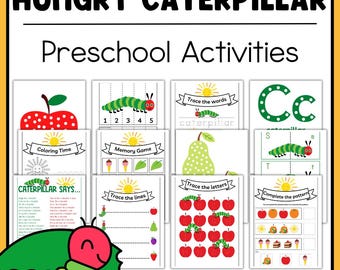 Hungry Caterpillar Preschool Sequencing Movement Game Coloring Pages Insect Printable Homeschool Curriculum Back To School Toddler