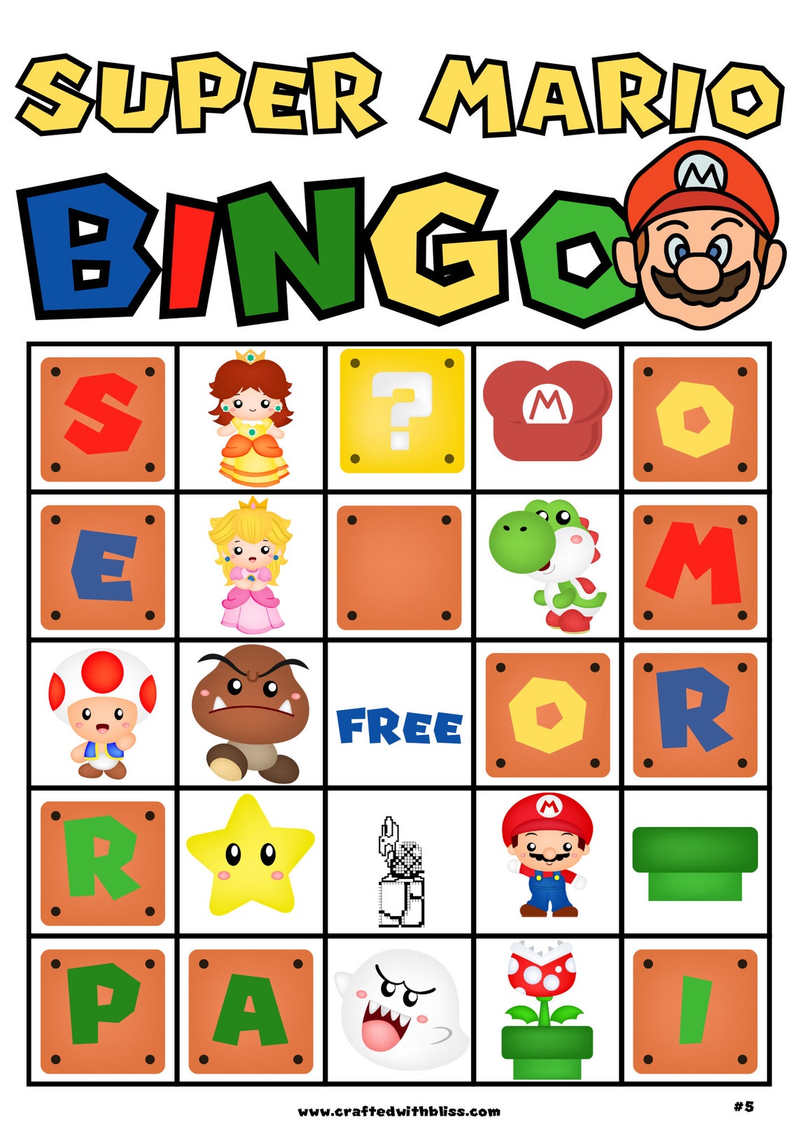 super-mario-bingo-for-kids-20-unique-mario-cards-mario-etsy-uk