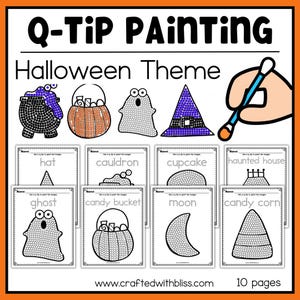 Q-Tip Painting Halloween Craft