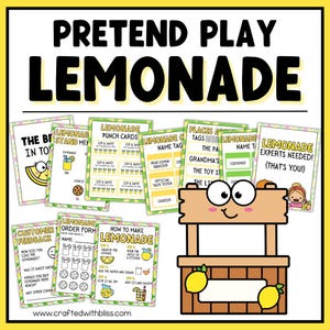Lemonade Stand Pretend Play Printable