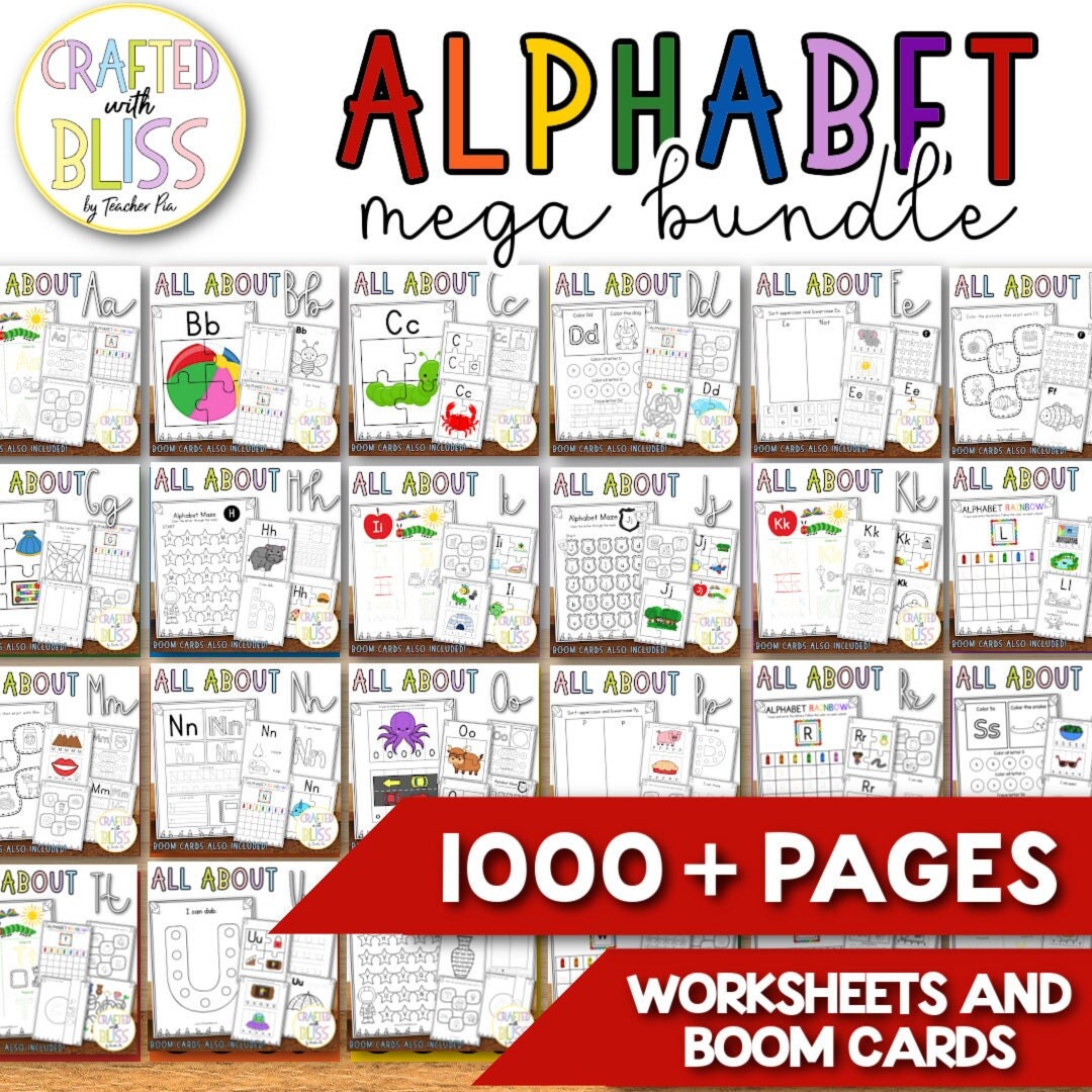 1000+ Pages Alphabet Worksheets and Letter of the Week Digital ...