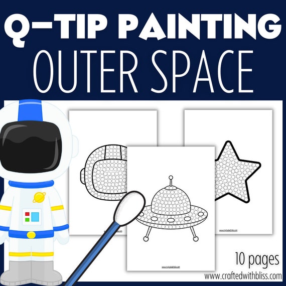 Outer Space Q-TIP Painting for Kids Outer Space Q-TIP Fine