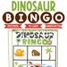 10 Dinosaur BINGO for Preschool-kindergarten, Dinosaur Games and ...