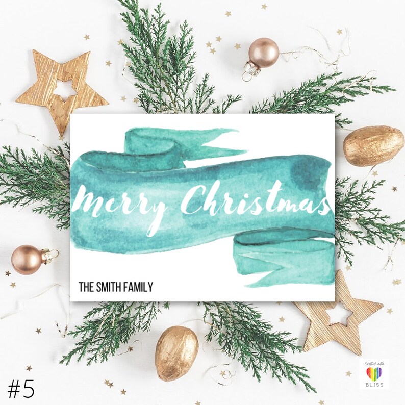 Personalized Christmas Card Custom Name Christmas Card for Etsy