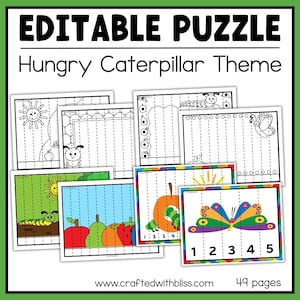 Hungry Caterpillar alfabet- en cijfervolgordepuzzel (centrum voor wiskunde en alfabetisering)