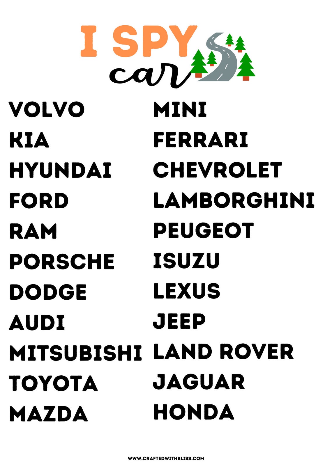 Road Trip Games Road Trip Activity Pack for Kids Road BINGO Etsy