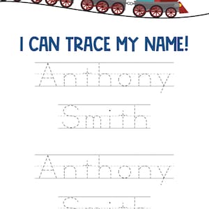 EDITABLE Kids Life Skills Tracing Printable, Custom Name Age Address ...