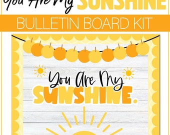 You Are My Sunshine Bulletin Board Kit Door Classroom Decor Summer Bulletin Decoration Office Hospital Medical Health