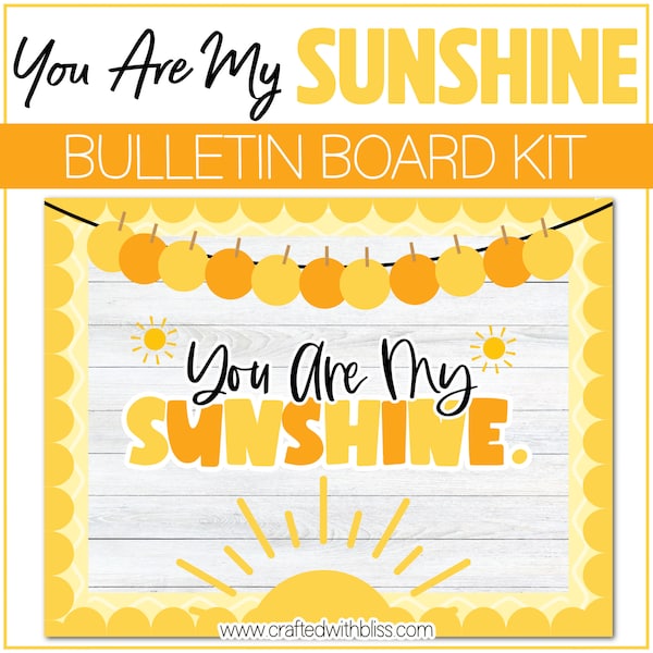 You Are My Sunshine Bulletin Board Kit Door Classroom Decor Summer Bulletin Decoration Office Hospital Medical Health