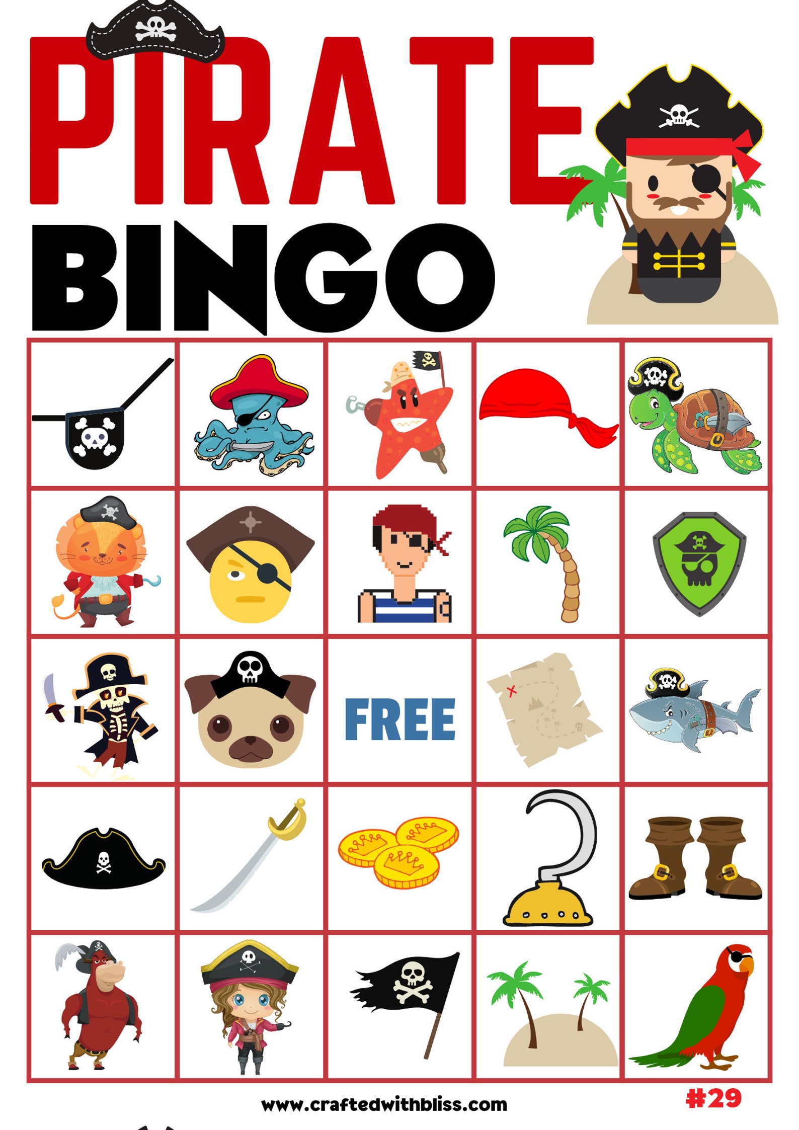 Pirate Bingo For Kids Pirate Bingo Birthday Party Classroom Etsy Pirate Bingo For Kids Pirate Bingo Birthday Party Classroom Etsy