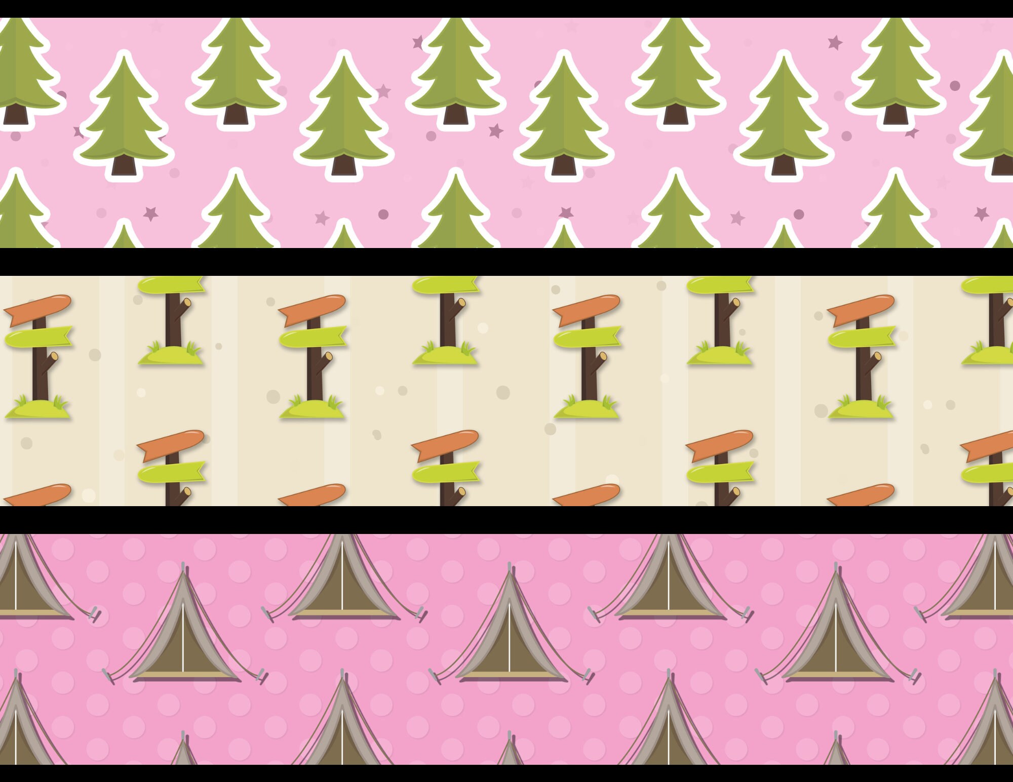 The Ultimate Glamping Camping Bulletin Board Borders Mini Etsy