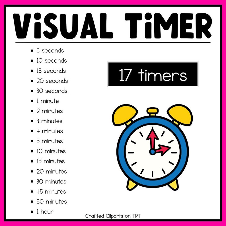 Timer Border Year Round Visual Timer Countdown Classroom Management Tool Mega Bundle ...