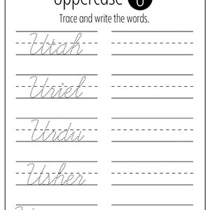 Cursive Writing Mastery Pack: 93 Pages of Alphabet Days of - Etsy