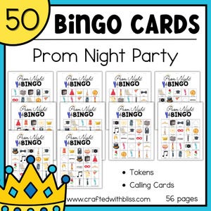50 cartelle del bingo per la serata del ballo di fine anno - Gioco in classe