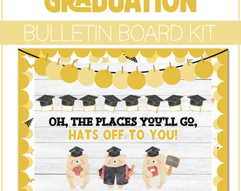 Graduation Bulletin Board Kit Door Classroom Decor End Of The Year Bulletin Decoration May June Moving Up Kindergarten PreK Class Of 2024