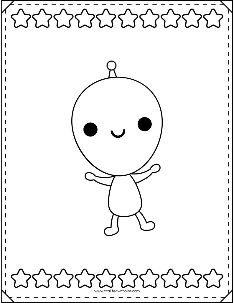 50 Outer Space Coloring Pages for Kids Outer Space Party - Etsy