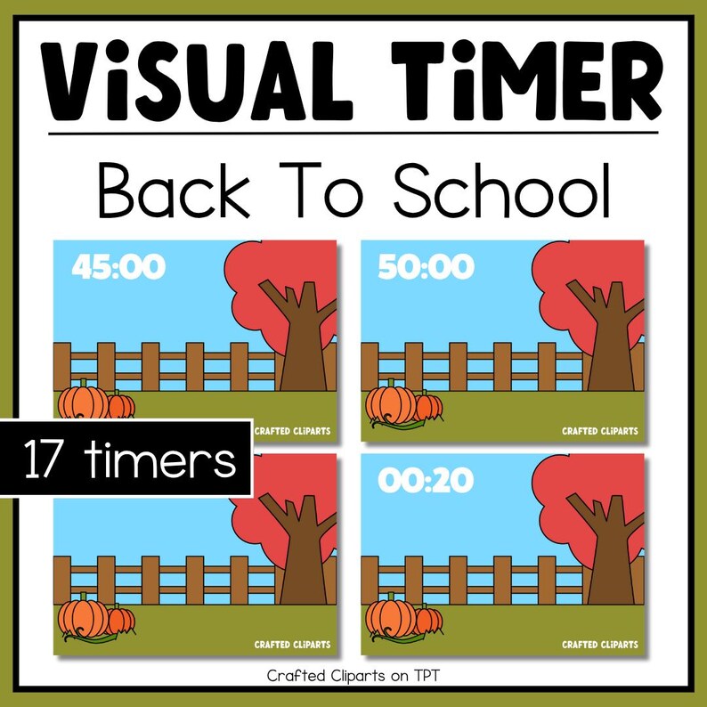Fall Visual Timer Countdown Classroom Management Tool Transition PPT ...