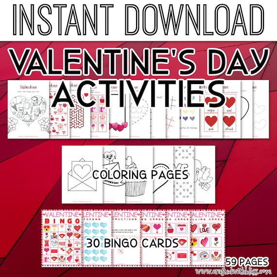 Valentine's Day activities Valentine's Day Coloring