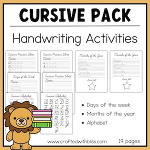 Cursive Tracing Practice Worksheet