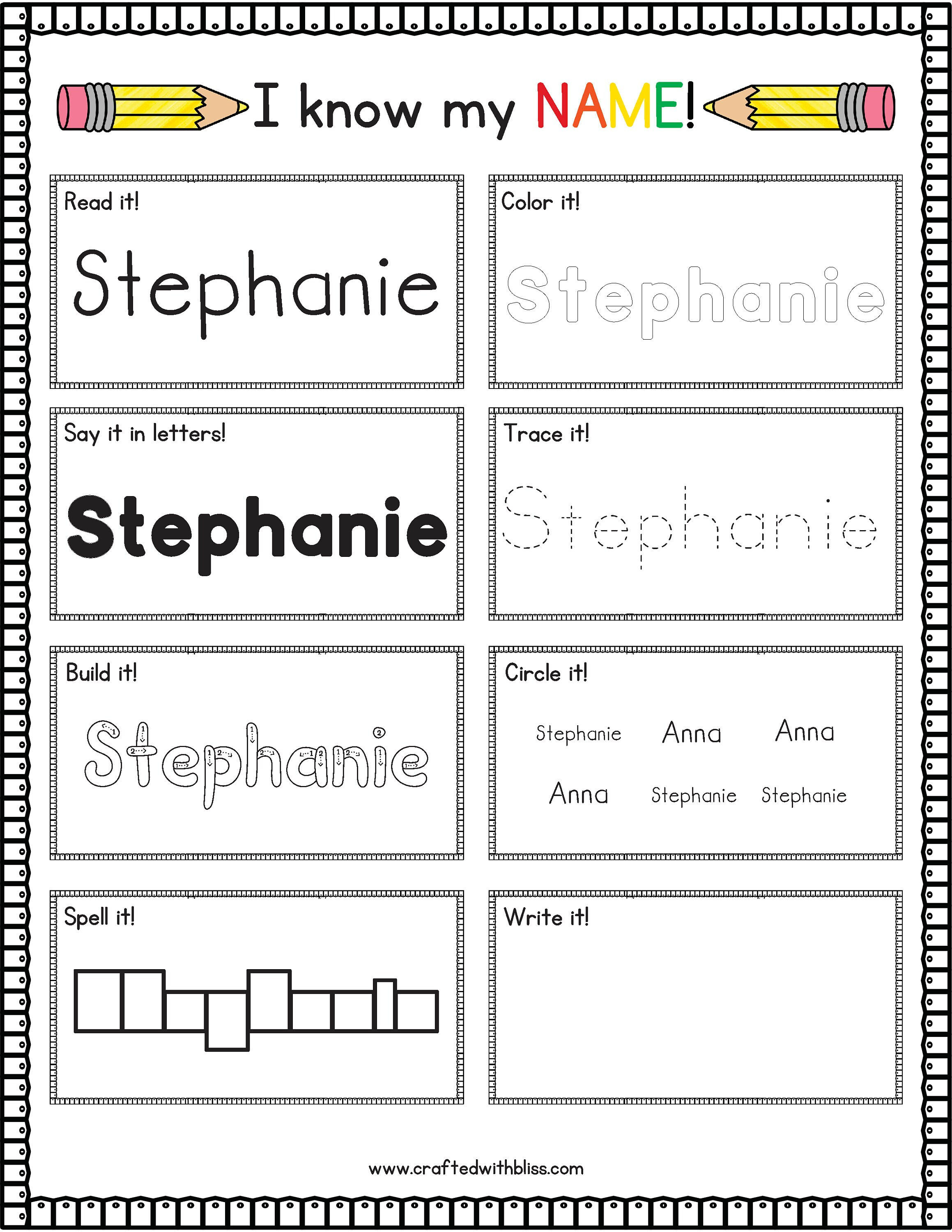 EDITABLE Name Practice Worksheet Kindergarten Name Practice Etsy