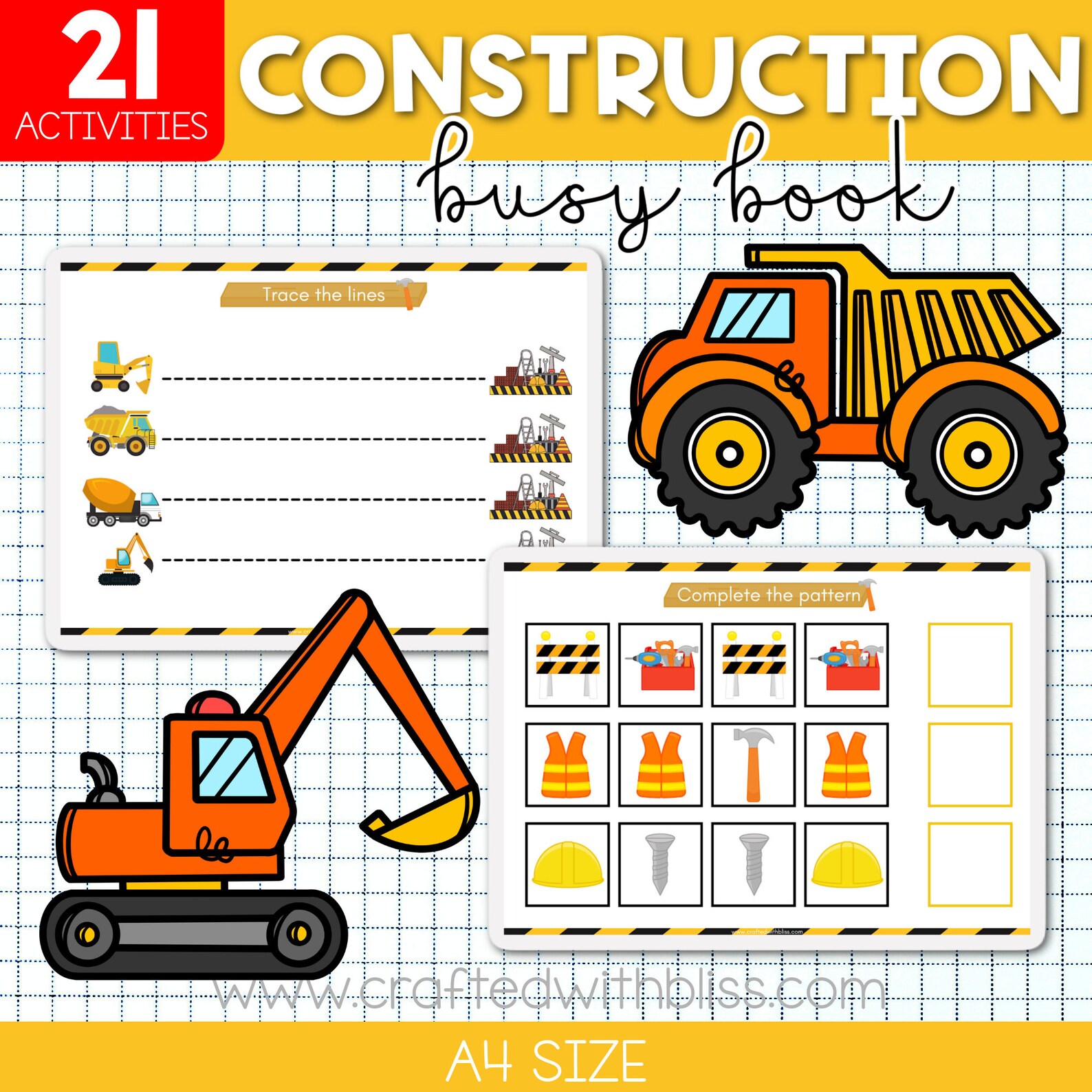 Construction Busy Binder/ Construction Busy Book Toddler Etsy