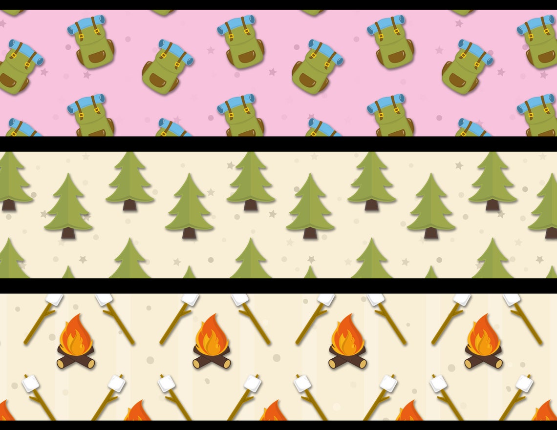 The Ultimate Glamping Camping Bulletin Board Borders Mini Etsy