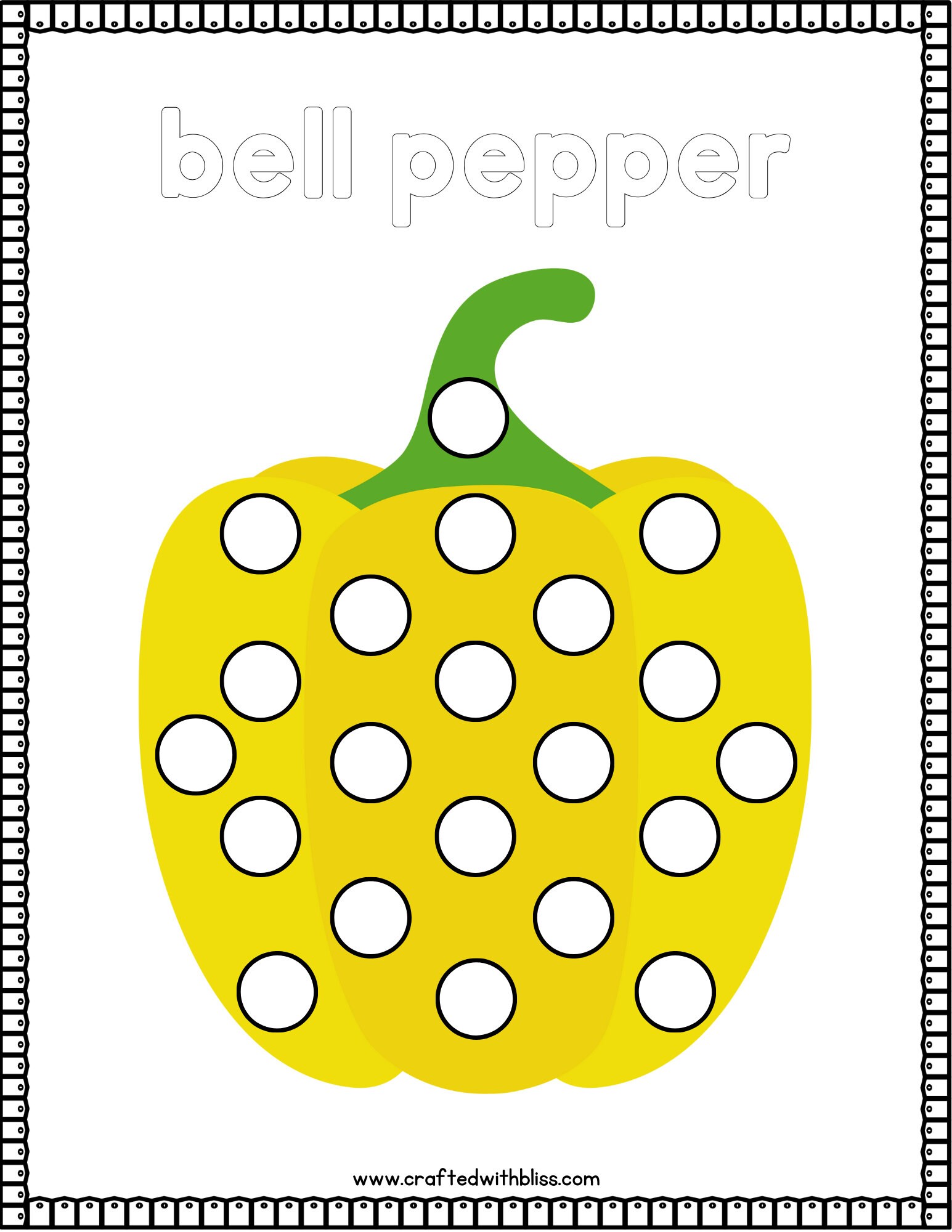 Vegetables Dot Marker Activity Vegetables Doadot Marker Etsy