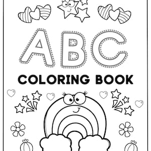 26 pages Alphabet Coloring Book Printable For Kids, Alphabet Coloring Pages, Preschool Printable, Homeschool Printable For Kids