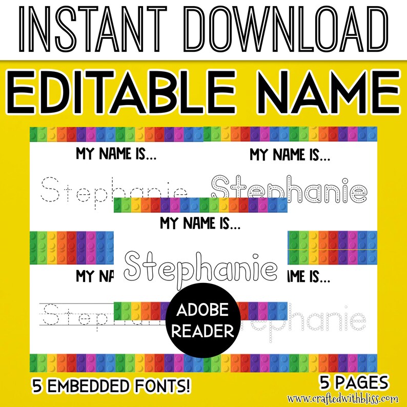 Personalized Name Writing Practice, Homeschool Preschool Worksheet ...