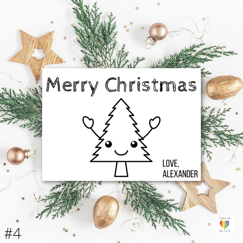 Personalized Christmas Card Custom Name Christmas Card for Etsy