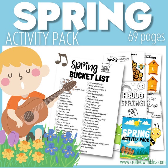 Spring Printable for kids Spring Bucket List