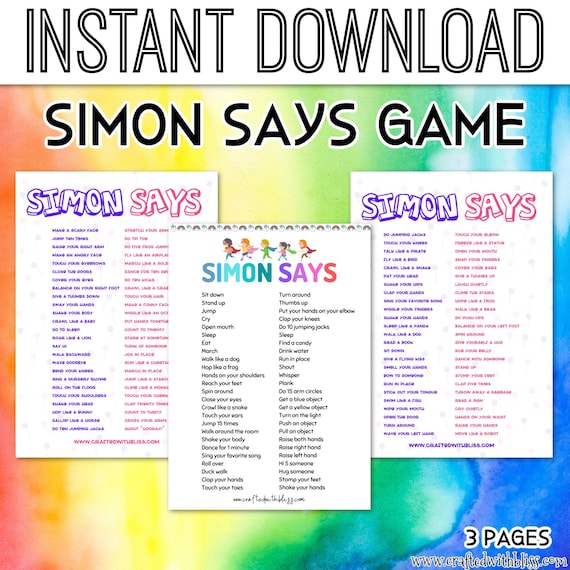 Simon Says Game for Kids Movement Game for Kids Indoor -  Israel