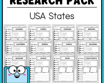 50 States Research Project | Homeschool | US States | Geography