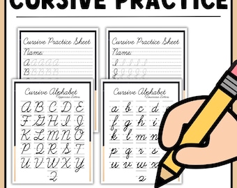 13 pages Cursive tracing worksheet, Alphabet Cursive Printable, Days of the week cursive handwriting worksheet Months of the Year cursive