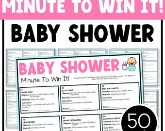 Baby Shower Party Minute Spiele Nacht Eisbrecher 50 Spiele für Erwachsene Freunde Reunion Gender Reveal Baby Spiele Familie