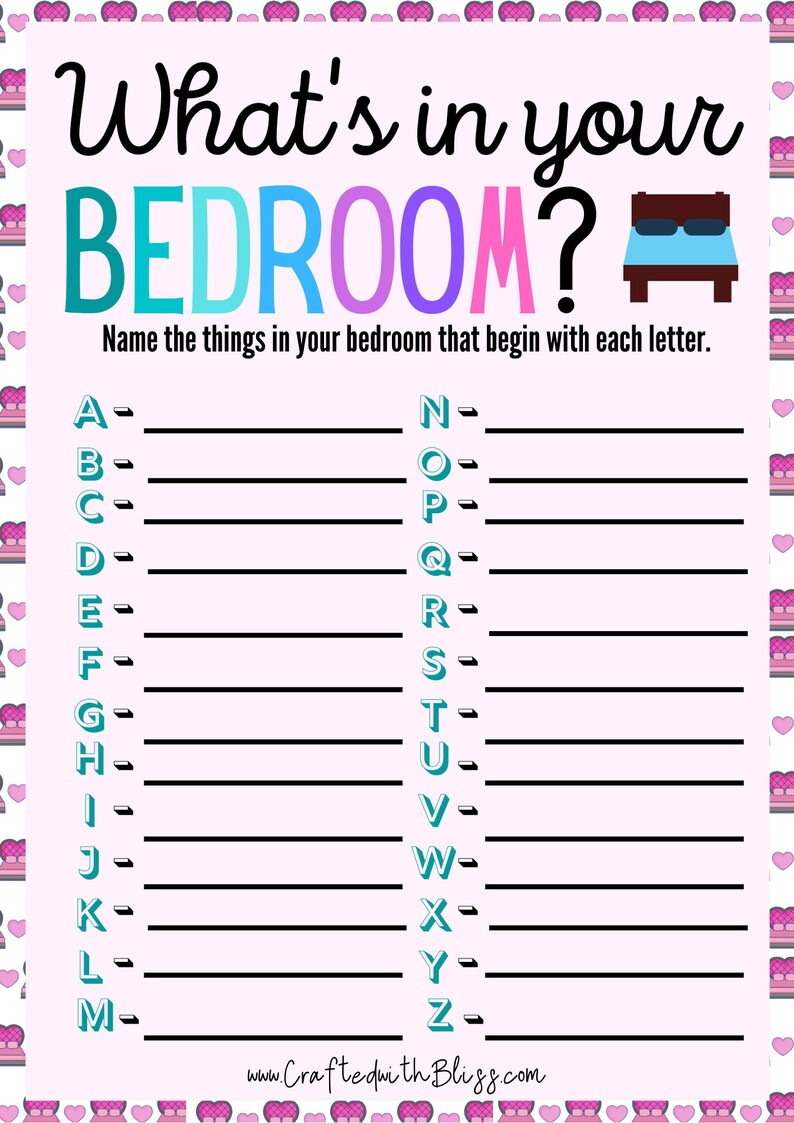 Bring Me Game Printables For Kids Bring me game list Bring