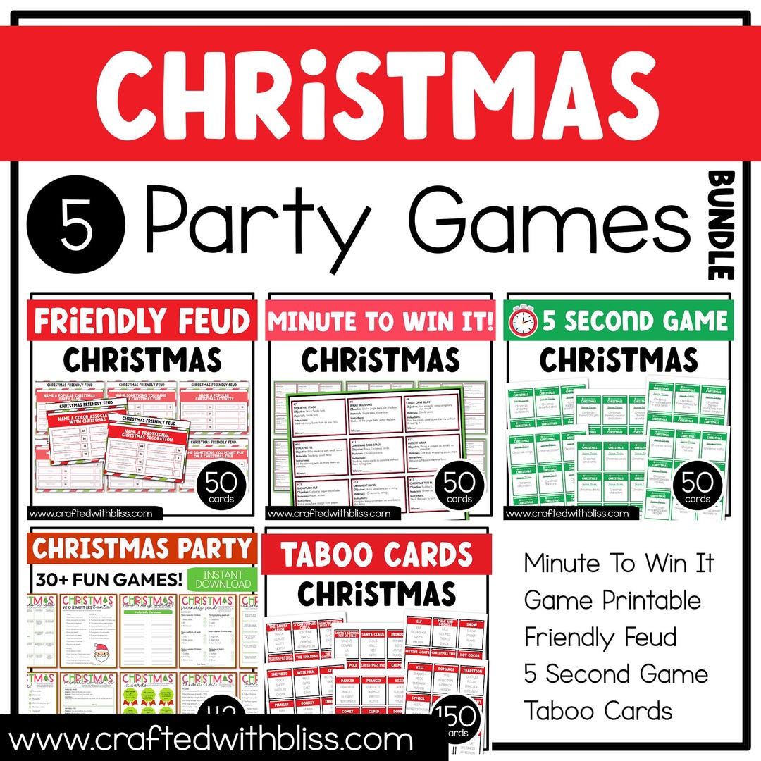 Christmas Party Game Printable Bundle - Etsy