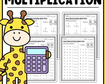 Math Multiplication Facts First-Third Grade Practice Pages | Homework | Morning Work | Math Center | Homeschool