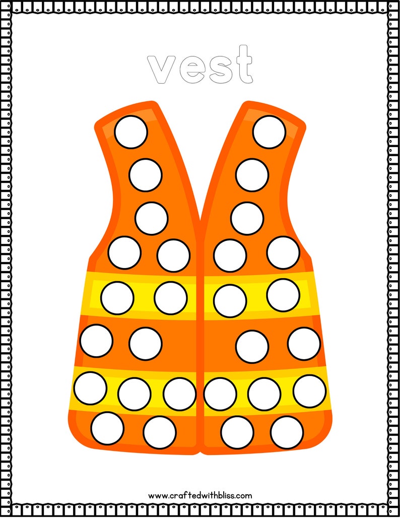 Construction Dot Marker Activity Construction Do a dot Marker Etsy