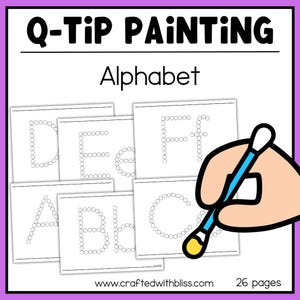 Q-TIP Alphabet Tracing Mats, Q-TIP Alphabet Activities - A to Z, Learning Alphabet, Printable Alphabet Letters Tracing Worksheets