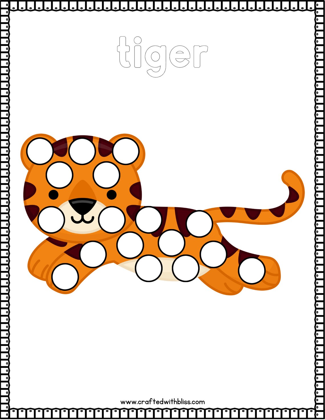 Safari Dot Marker Activity Safari Doadot Marker Fine Motor Etsy