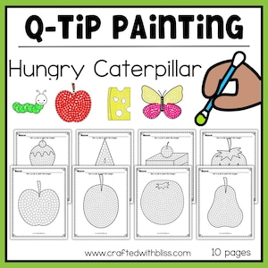 Q-Tip Painting Caterpillar Craft