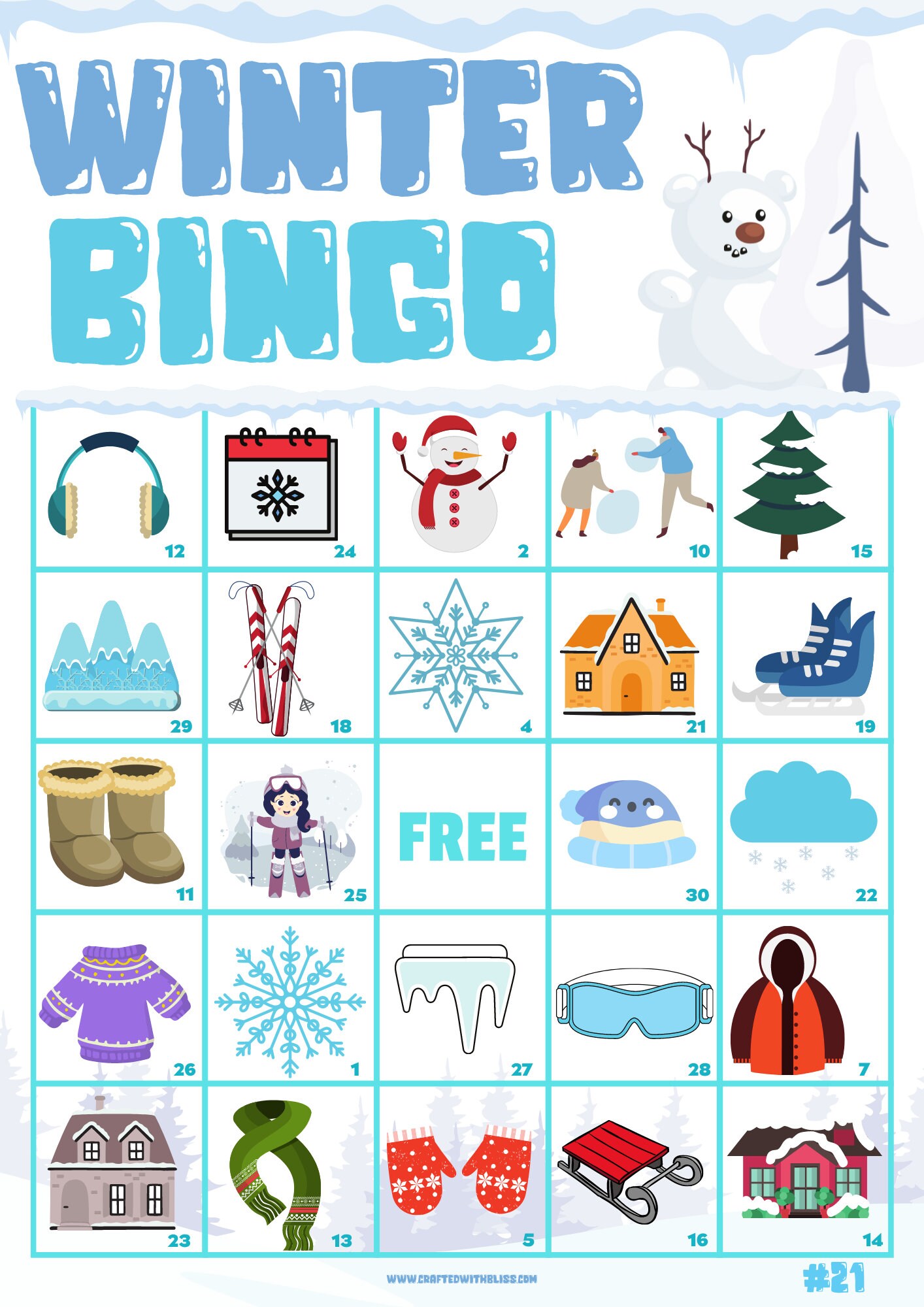 Winter Bingo For Kids