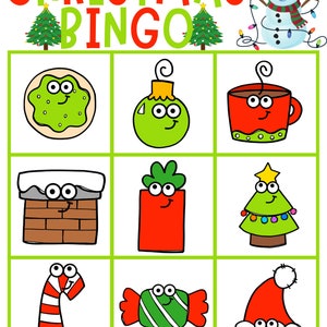 10 Christmas BINGO for Preschool-kindergarten - Etsy