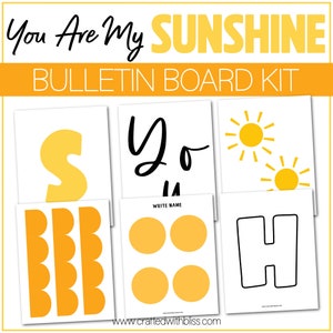 You Are My Sunshine Bulletin Board Kit Door Classroom Decor Summer Bulletin Decoration Office Hospital Medical Health image 2