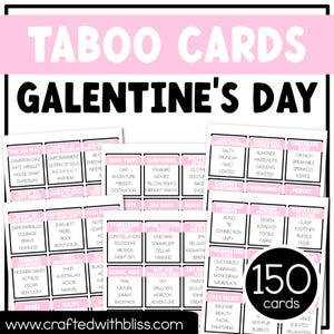 Galentine's Day Taboo Party Game 150 Card Fun Friday Ice Breaker Brain Break Klas Verboden Woorden