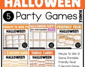 Halloween Party Game Printable Bundle
