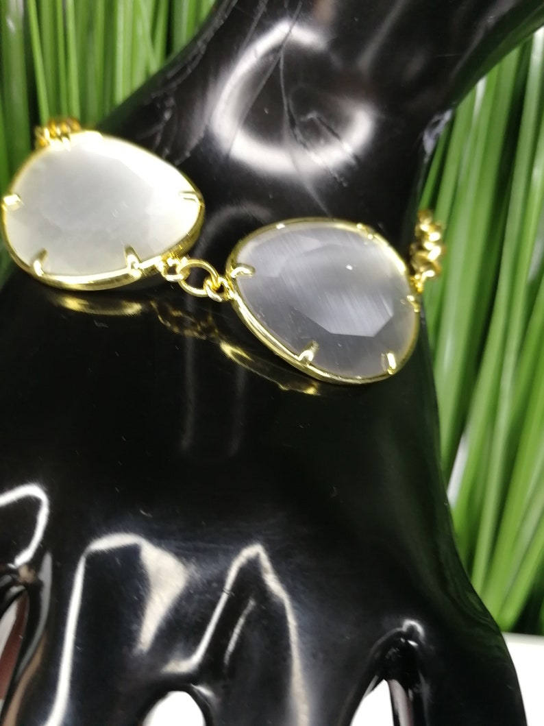 Rol\u00f2 Round 4 mm Light Gold Chain Bracelet with 2 Precious Link Crystal Gold